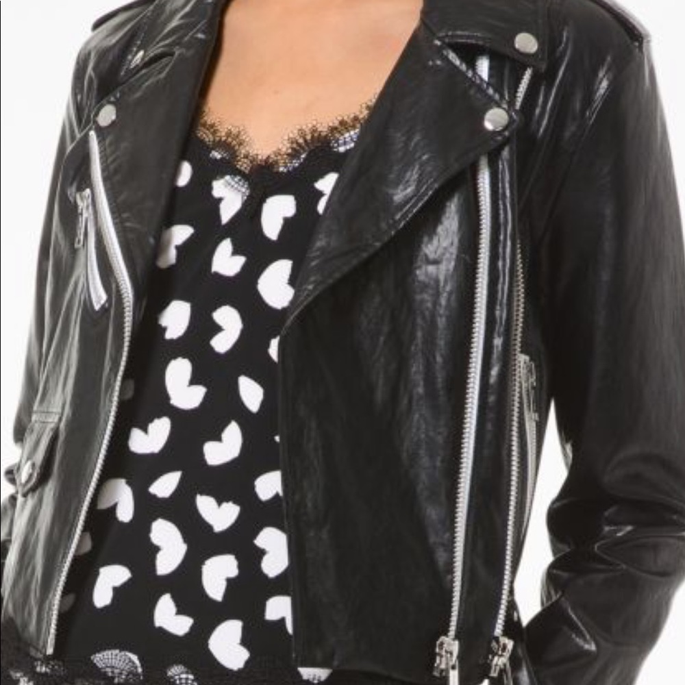 NWT Michael Kors faux leather Moto jacket